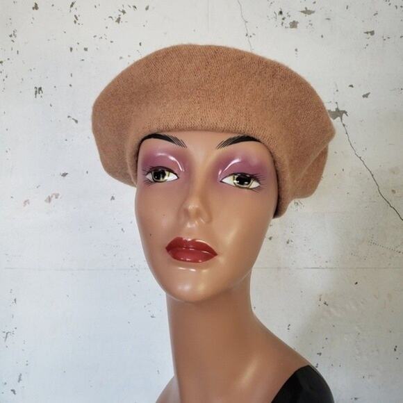 NEW Beret Women's Academia Beret Cottagecore Soft Wool Blend Artsy Camel Hat - Picture 3 of 7